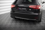 Добавка за задна броня Audi A3 Sportback 8V Facelift (Версия с двоен накрайник на ауспуха)