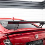 Карбон спойлер с вътрешни скоби, вертикални стойки за Honda Civic SI Mk10